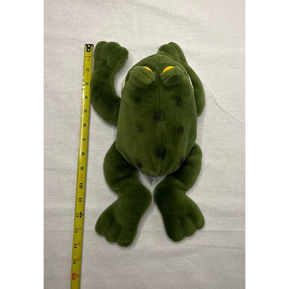 Frog Plush Green Stuffed Animal Toy Toad 14" Long A&A Plush, INC Frog Lovers - Picture 7 of 9